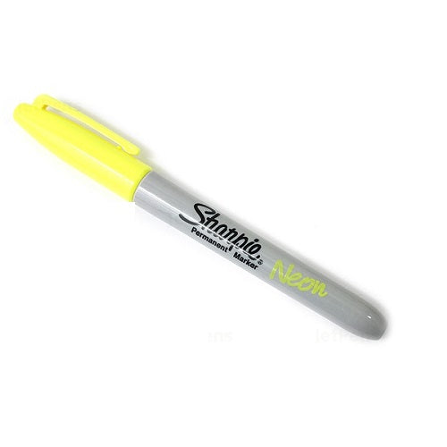 Sharpie Fine Point Marker (Neon Yellow)