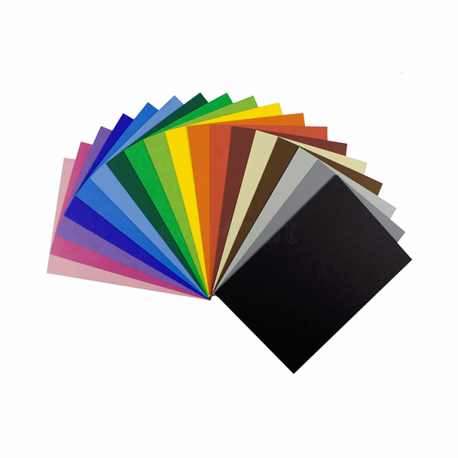 10 Mixed Colours Embossed Cardboard