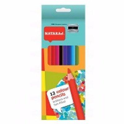 12 Colour Pencils with Sharpener - Nataraj