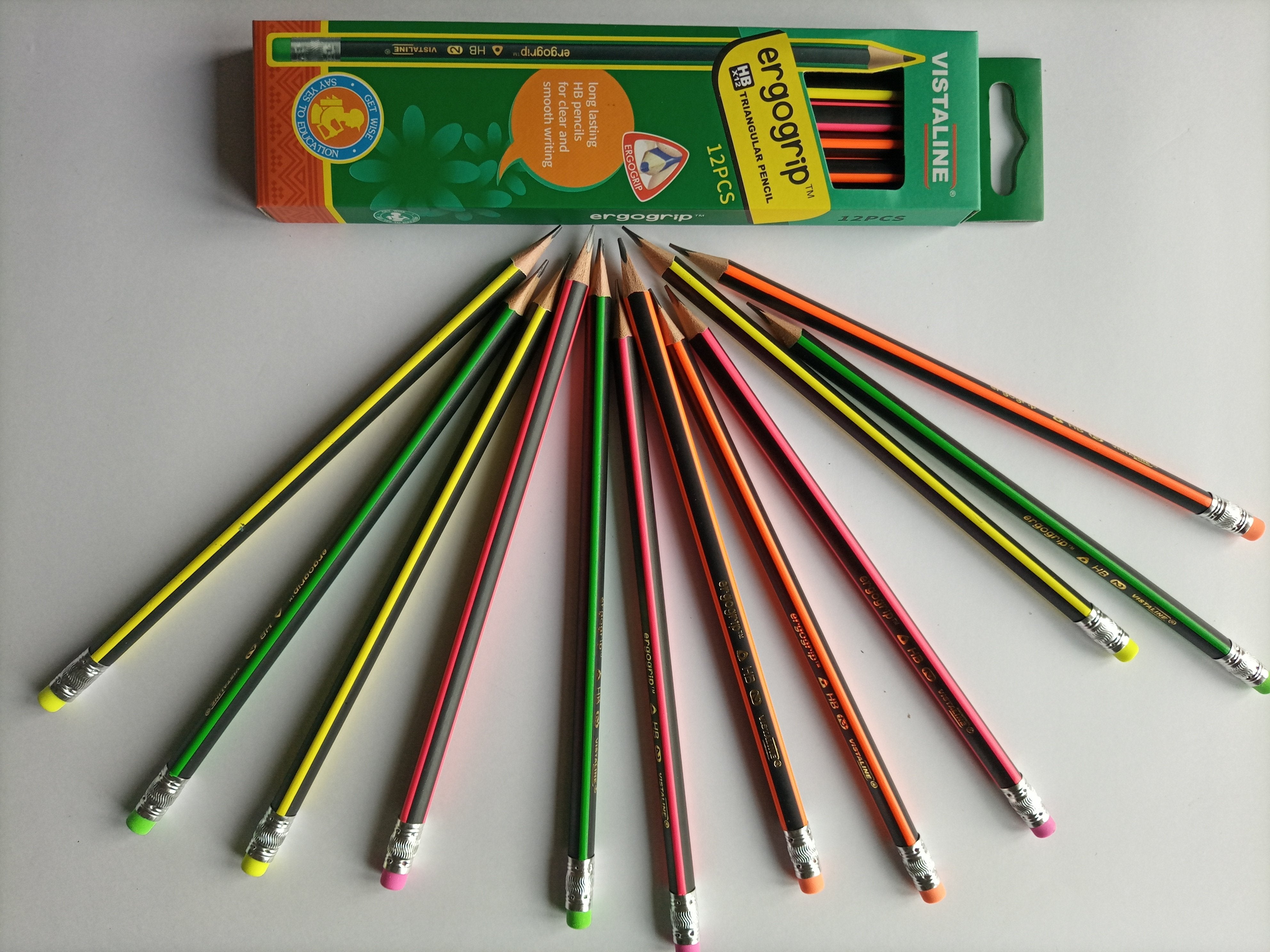 12 Pieces Ergogrip HB Pencil