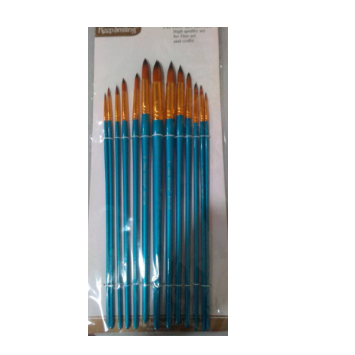 Artist Painting Brush - Set of 12 Blue