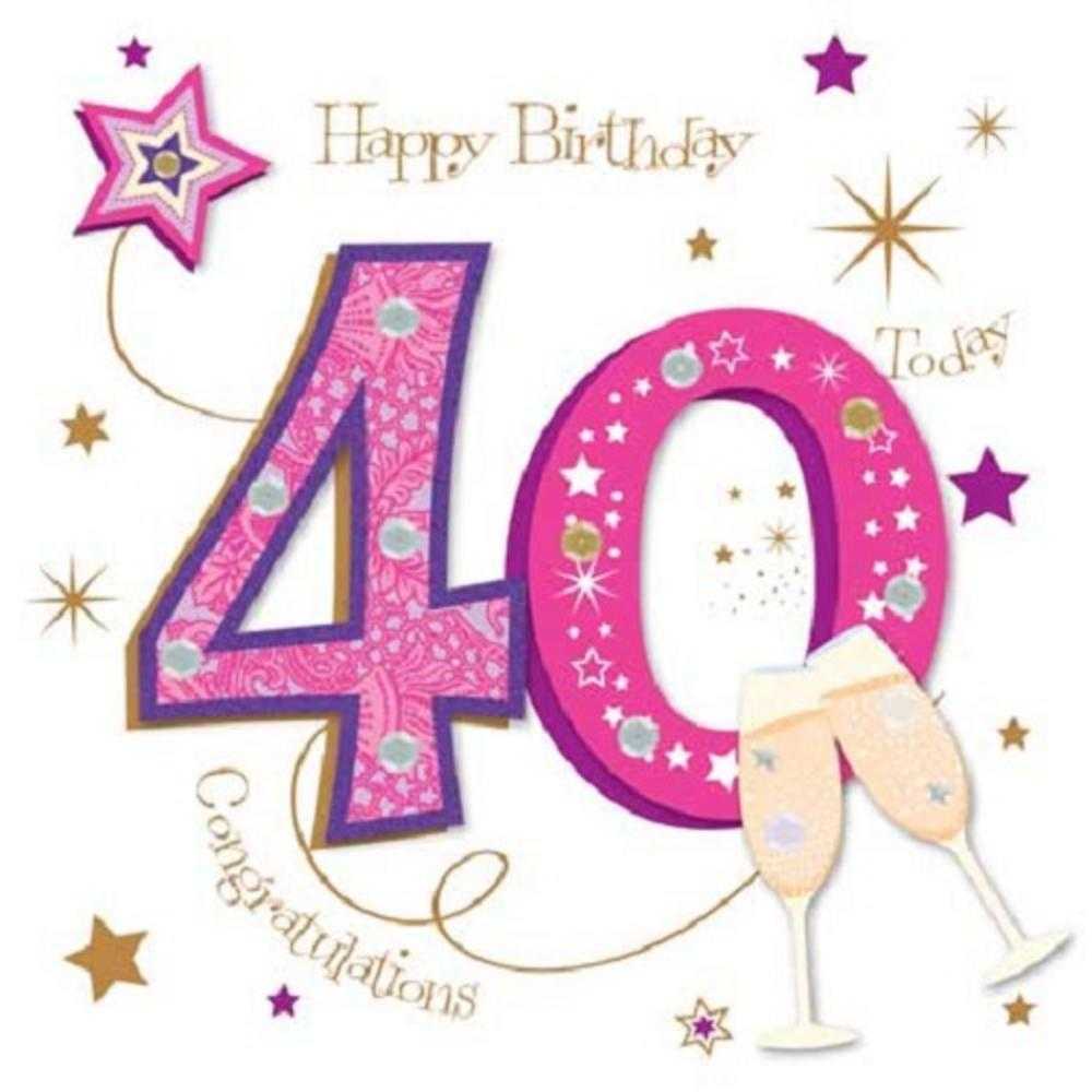 Happy 40th Birthday Card